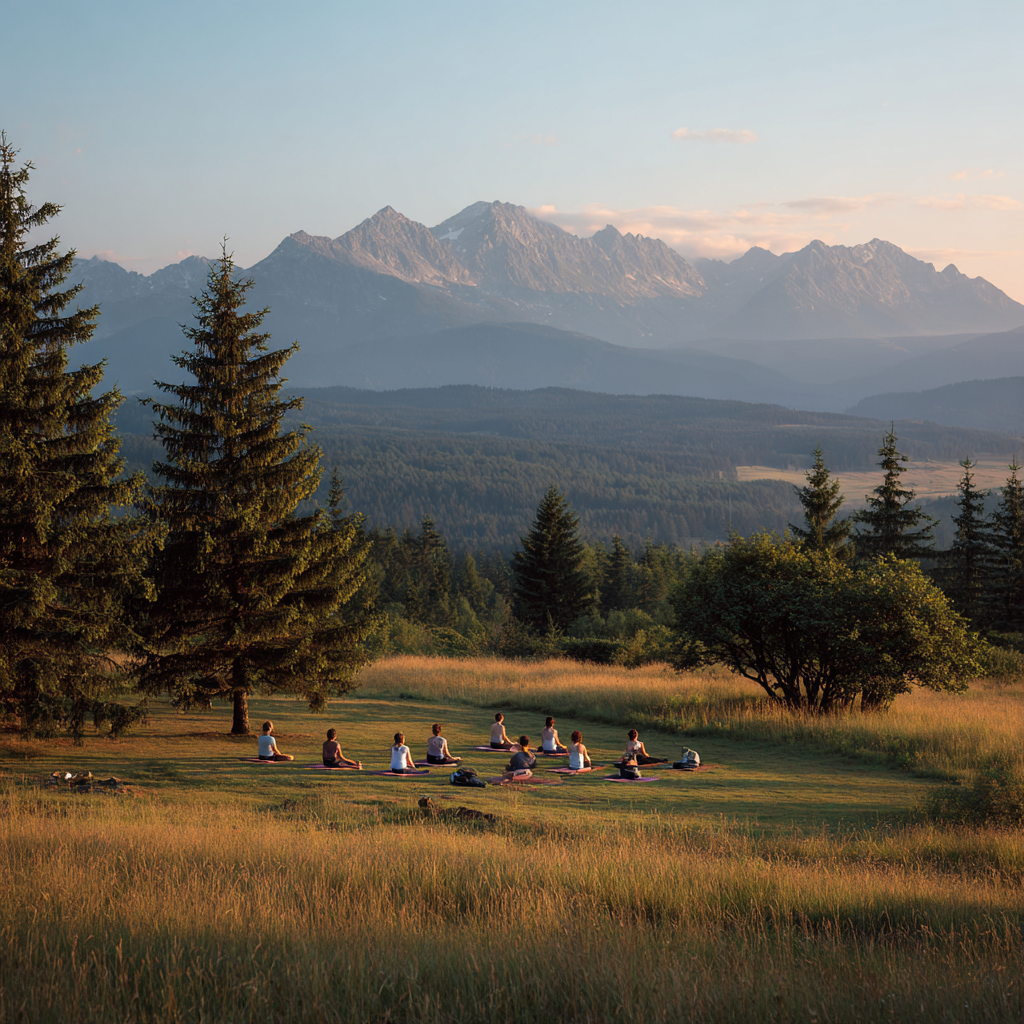 Інструктор йоги демонструє позу